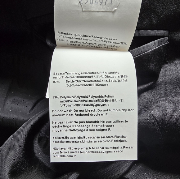 Boss Classic Black Blazer Mix Of Silk And Wool - Picture 10 of 11